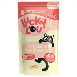 Zooplus 16x 125g Lucky Lou Lifestage Kitten Gevogelte Kattenvoer Nat aanbieding