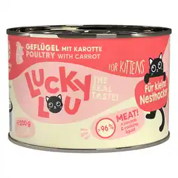 Zooplus 6x200g Lucky Lou Lifestage Kitten Gevogelte Kattenvoer Nat aanbieding