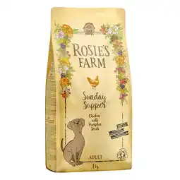 Zooplus 2 + 1 gratis! 3 kg Rosie's Farm - Kip aanbieding