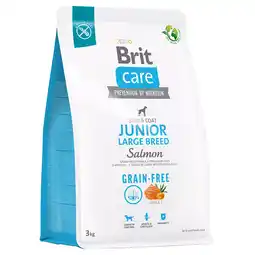 Zooplus 3kg Brit Care Dog Graanvrij Junior Large Breed Zalm & Aardappel droogvoer voor honden aanbieding