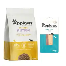 Zooplus 350 g - 400 g Applaws droogvoer voor katten + 30 g kattenlende Tonijn Snack gratis! aanbieding