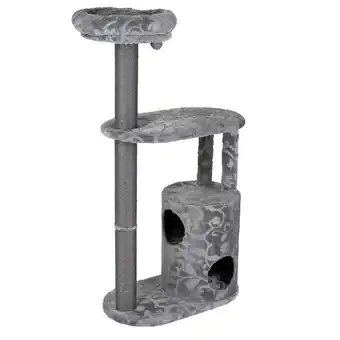 Zooplus Vorstelijk Krabpaal Grijs Bloemdessin H138 x L70 x B41 cm aanbieding