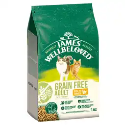 Zooplus James Wellbeloved Grain Free Adult Cat Hypoallergenic Kalkoen - 1,5 kg aanbieding