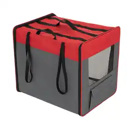 Zooplus L: L 79 x B 53,5 x H 66 cm - grijs-rood - Transportbox First Class Basic aanbieding