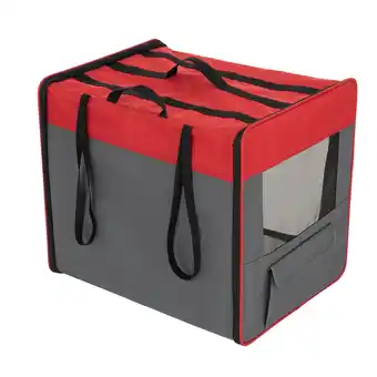Zooplus L: L 79 x B 53,5 x H 66 cm - grijs-rood - Transportbox First Class Basic aanbieding