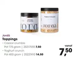 HANOS Jordà Toppings aanbieding