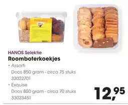 HANOS Hanos Selektie roomboterkoekjes aanbieding