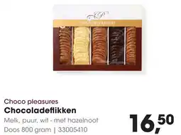 HANOS Choco pleasures Chocoladeflikken aanbieding