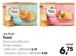 HANOS Jos Poell Toast aanbieding