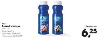 HANOS Alsa Dessert toppings aanbieding