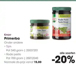 HANOS Knorr Primerba aanbieding
