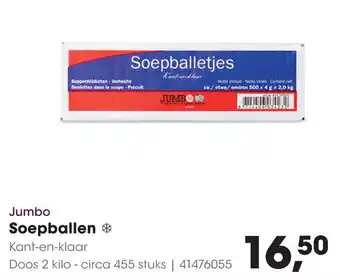 HANOS Jumbo Soepballetjes aanbieding