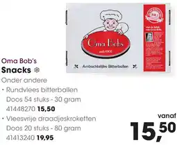HANOS Oma Bob's Snacks aanbieding