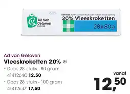HANOS Vleeskroketten 20% aanbieding
