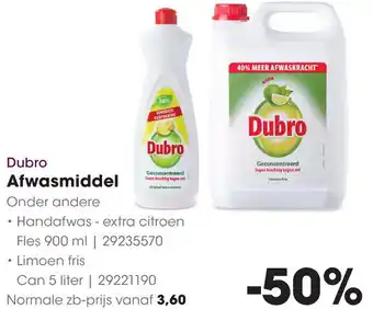 HANOS Dubro Afwasmiddel aanbieding