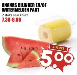 De Boerenschuur Ananas cilinder en/of watermeloen part aanbieding