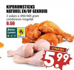 De Boerenschuur Kipdrumsticks naturel en of gekruid aanbieding