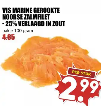 De Boerenschuur Vis marine gerookte noorse zalmfilet -25% verlaagd in zout pakje 100 gram 4.65 aanbieding