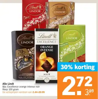 Albert Heijn Alle Lindt aanbieding