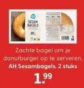 Albert Heijn AH Sesambagels, 2 stuks aanbieding