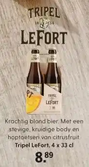 Albert Heijn Tripel LeFort, 4 x 33 cl aanbieding