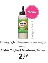 Albert Heijn Yildriz Yoghurt Muntsaus, 265 ml aanbieding