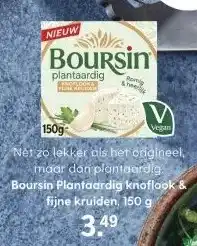 Albert Heijn Boursin Plantaardig knoflook & fijne kruiden, 150 g aanbieding