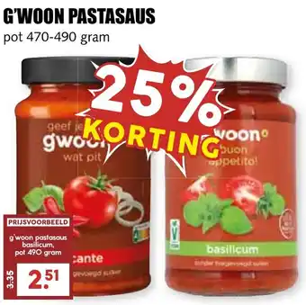 De Boerenschuur g'woon pastasaus basilicum, aanbieding