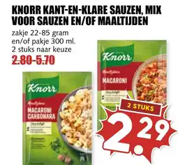 De Boerenschuur Knorr kant-en-klare sauzen, mix voor sauzen en/of maaltijden aanbieding