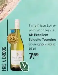 Albert Heijn AH Excellent Selectie Touraine Sauvignon Blanc. 75 cl aanbieding