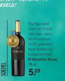Albert Heijn El Maestro Rood, 75 cl aanbieding