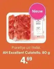 Albert Heijn AH Excellent Culatello, 80 g aanbieding