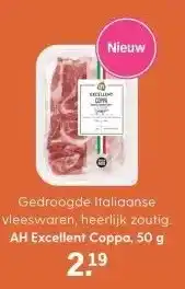 Albert Heijn AH Excellent Coppa, 50 g aanbieding