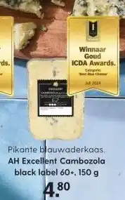 Albert Heijn AH Excellent Cambozola black label 60+, 150 g aanbieding