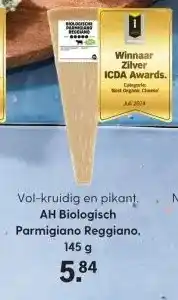 Albert Heijn AH Biologisch Parmigiano Reggiano, 145 g aanbieding