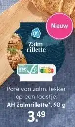 Albert Heijn AH Zalmrillette. 90 g aanbieding