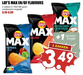 De Boerenschuur Lay's max en of flavours aanbieding