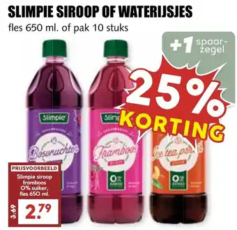 De Boerenschuur Slimpie siroop of waterijsjes aanbieding