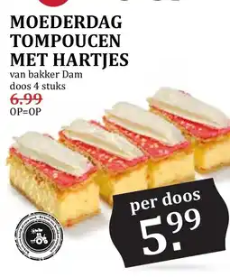 De Boerenschuur Moederdag tompoucen met hartjes aanbieding