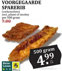 De Boerenschuur Voorgegaarde sparerib aanbieding