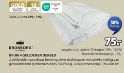 Jysk Bruri 4-seizoenen dekbed aanbieding