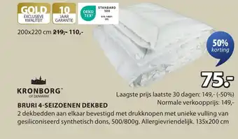 Jysk Bruri 4-seizoenen dekbed aanbieding