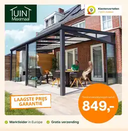 Tuinmaximaal Terrasoverkappingen aanbieding