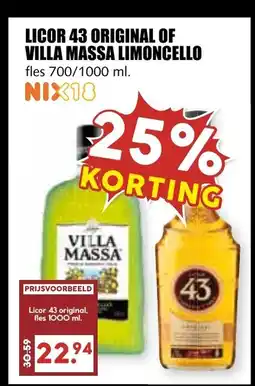 De Boerenschuur Licor 43 original of villa massa limoncello aanbieding
