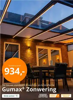 Tuinmaximaal Zonwering aanbieding