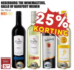De Boerenschuur Nederburg the winemasters, gallo of barefoot wijnen aanbieding