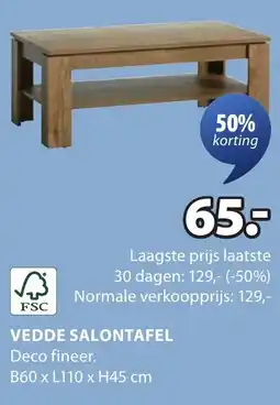 Jysk Vedde salontafel aanbieding