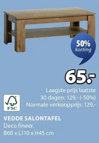 Jysk Vedde salontafel aanbieding