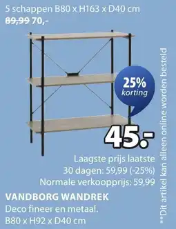 Jysk Vandborg wandrek aanbieding