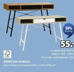 Jysk Abbetved bureau aanbieding